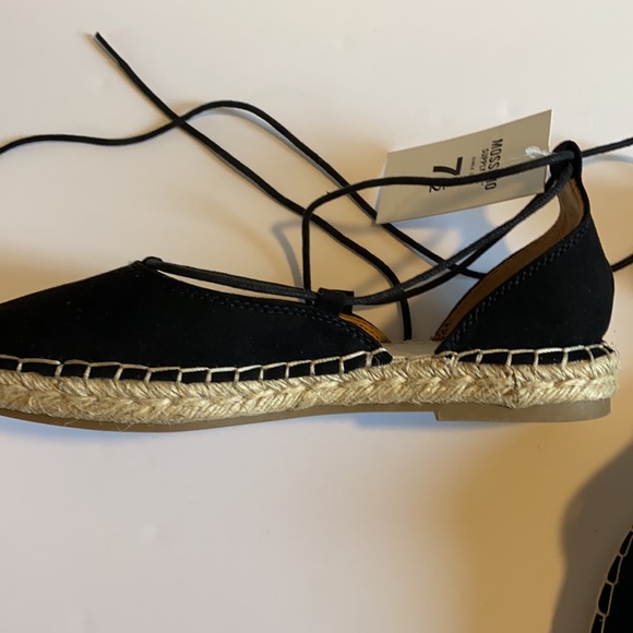 ✨BRAND NEW✨ MOSSIMO BLACK ESPADRILLE WITH ANKLE LACES - Picture 8 of 13